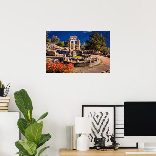 Forntida ruiner i Delfi Grekland Foto Print – Hist Poster