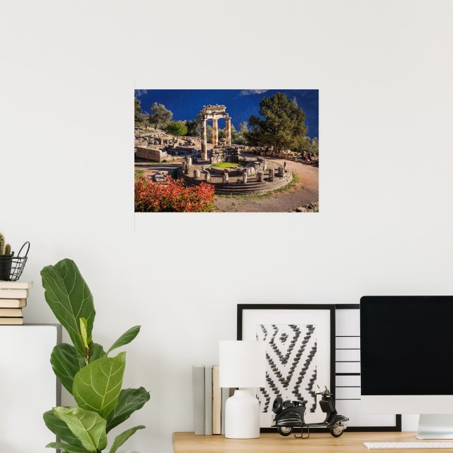 Forntida ruiner i Delfi Grekland Foto Print – Hist Poster (Hemmakontoret)
