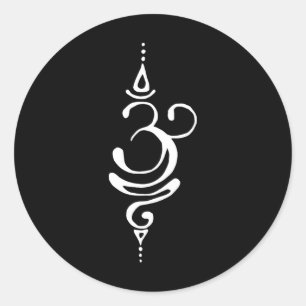 Forntida Sanskrit Andas Om-symbol Yoga Buddhism M Runt Klistermärke