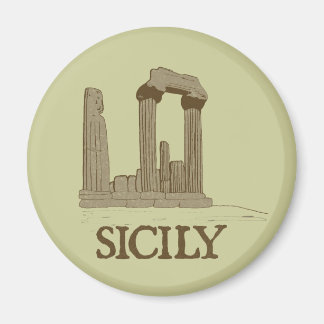 Forntida Sicilien Agrigento Ruiner Magnet