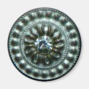 Forntida silverbrosch med gemen magnet