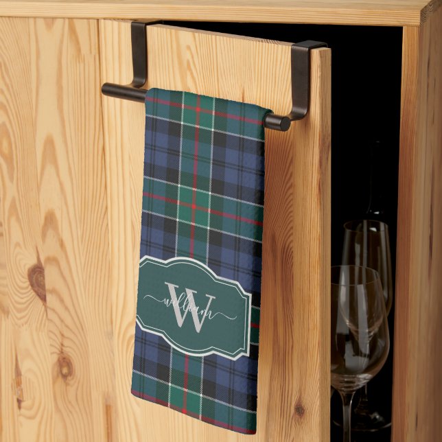 Forntida skotska klanen Colquhoun Tartan Plaid Kökshandduk (Thirds Fold)