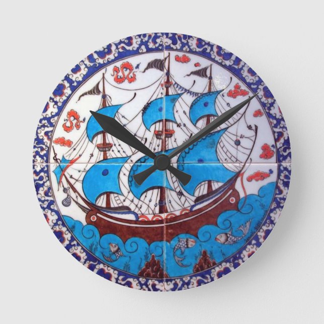 Forntida slagskepp rund klocka (Framsida)