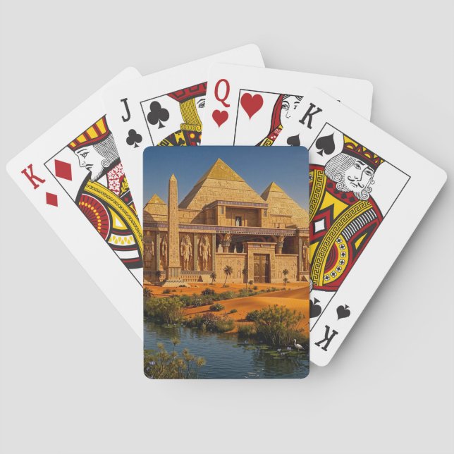 Forntida slott från de brännande sanddynerna casinokort (Baksidan)