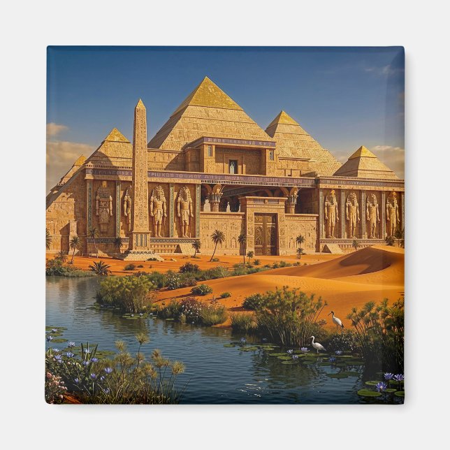 Forntida slott från de brännande sanddynerna magnet (Framsidan)
