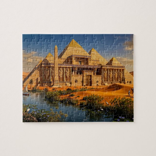 Forntida slott från de brännande sanddynerna pussel (Horisontell)