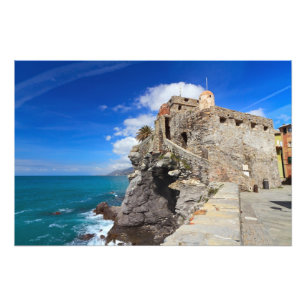 forntida slott i Camogli Fototryck