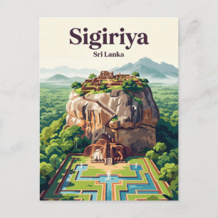Forntida staden Sigiriya Sri Lanka Vykort