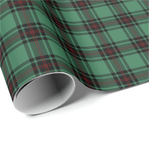 Forntida Tartan för grönt och svart Fifeområde Presentpapper