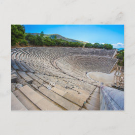 forntida teater i Epidaurus, Argolis, Grekland Vykort