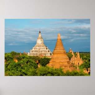 Forntida tempel och pagoder   Bagan Poster