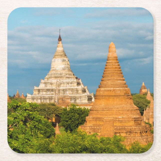 Forntida tempel och pagoder | Bagan Underlägg Papper Kvadrat (Framsidan)