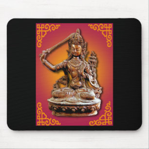 Forntida utsmyckad buddistisk gudom Manjushri Musmatta