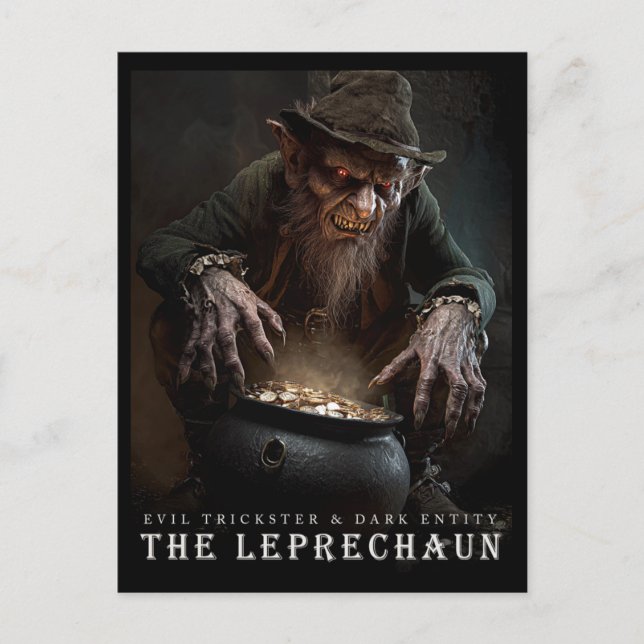 Forntida varelse & odjur: Leprechaun-kort Vykort (Framsida)