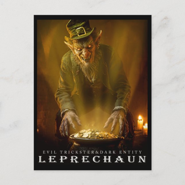 Forntida varelse & Odjur: Leprechaun vykort (Framsida)