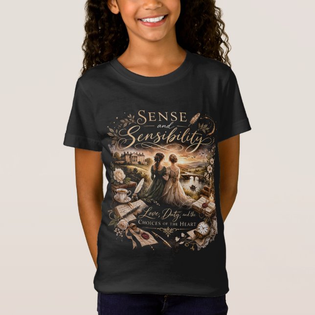 Förnuft och känsla t shirt (Framsida)