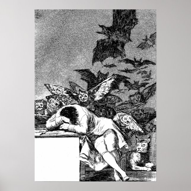 Förnuftets sömn föder monster, Goya Poster (Framsidan)