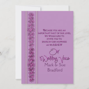 Förnya Bröllop Vows - Radiant Orchid - Inbjudningar