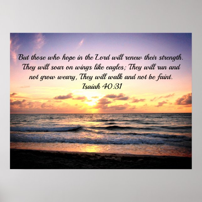 FÖRNYA VÅR STYRKA I GOD ISAIAH 40:31 VERSE POSTER (Framsidan)