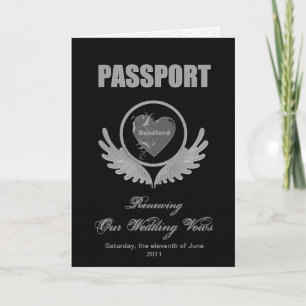 FÖRNYA VOWS BRÖLLOP - PASSPORTINBJUDAN HELGKORT