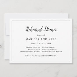 Förnyad Elegant - vanlig middag Inbjudningar