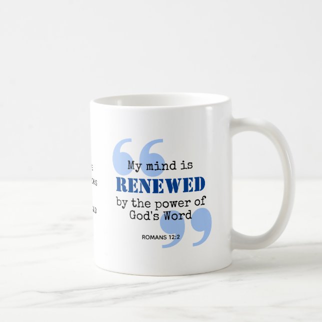 FÖRNYAD SINNE Kristet Påstående Kaffemugg (Höger)