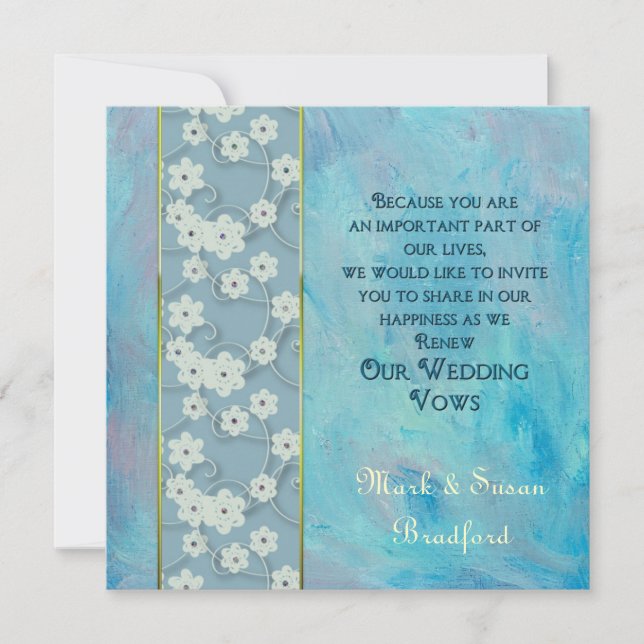 FÖRNYAD VOWS-INBJUDAN - MJÄLVPASSAR INBJUDNINGAR (Framsida)