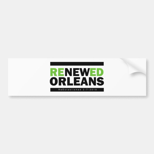 Förnyade Orleans Bildekal (Framsidan)