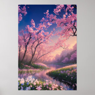 Förnyande av Blommar för körsbär Poster