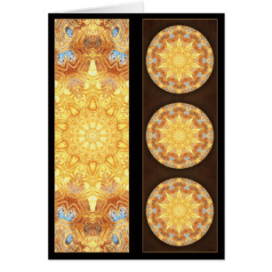 Förnyande Mandala BookMark-kort Hälsningskort