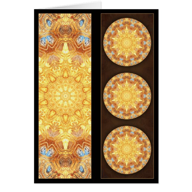 Förnyande Mandala BookMark-kort Hälsningskort (Framsidan)
