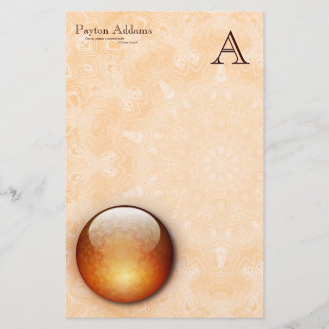 Förnyandejuvel - Monogrambrevpapper Brevpapper (Framsida)