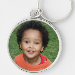 Förnyat foto-minne Mors dag Silver Round K Rund Silverfärgad Nyckelring