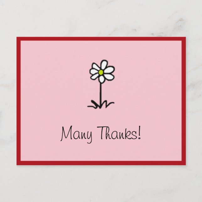 Förnybar Daisy - Personlig-kort för tack Vykort (Framsida)
