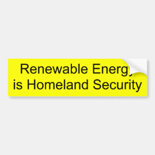 Förnybar energi är hemlandsäkerhet bildekal