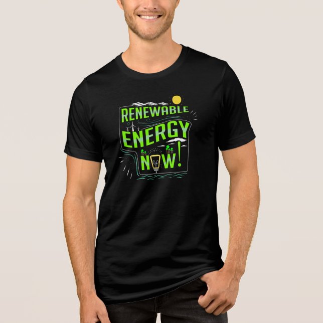 Förnybar energi Klimatförändringsmedvetenhet T Shirt (Framsida)