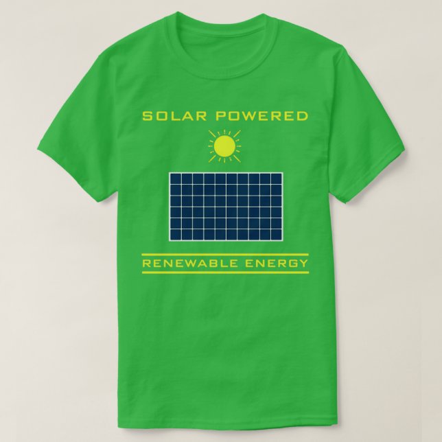 Förnybar energi med solkraft t shirt (Design framsida)