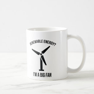 Förnybar energi? Mig förmiddag en stor ventilato Kaffemugg