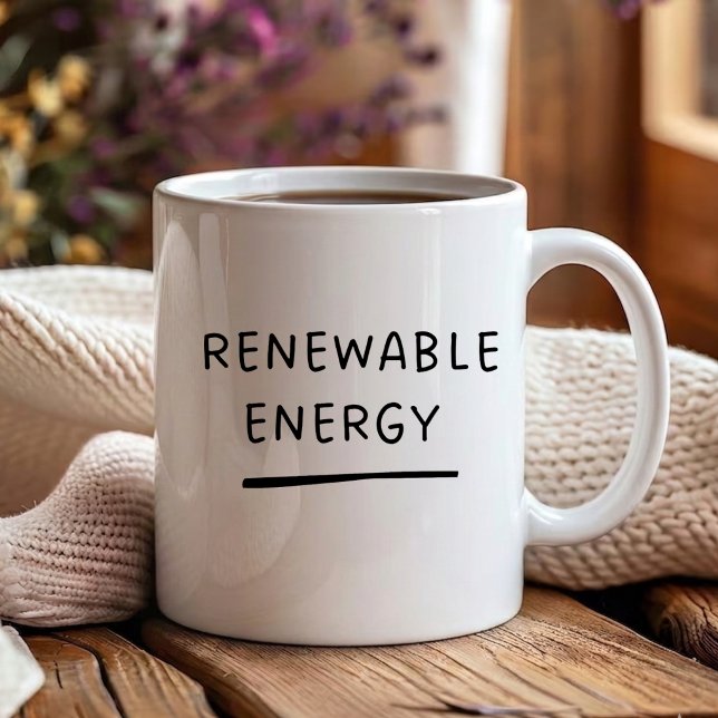 Förnybar Energi – Rolig Söt Miljövänlig Kaffe Jumbo Mugg (Skapare uppladdad)