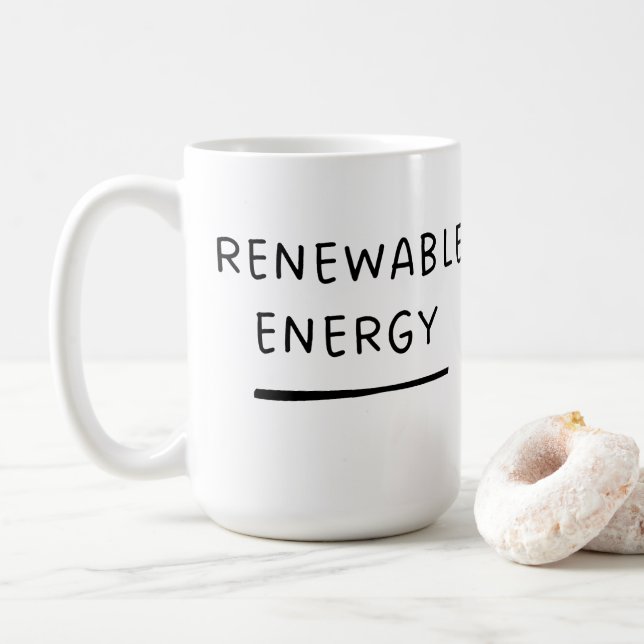 Förnybar Energi – Rolig Söt Miljövänlig Kaffe Kaffemugg (Med munk)