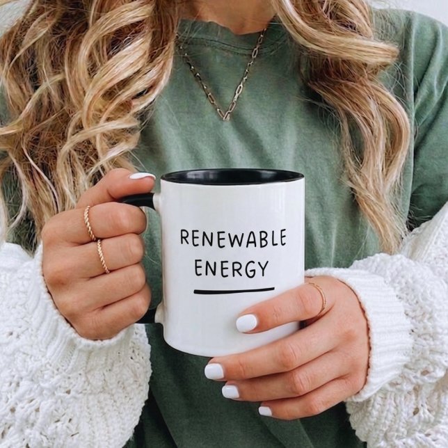 Förnybar energi – Roligt Sött Miljövänligt  Kaffe Mugg (Skapare uppladdad)
