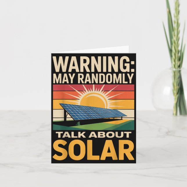 Förnybar Energi Slumpmässigt Tal Solpanel Sol Kort (Framsida)