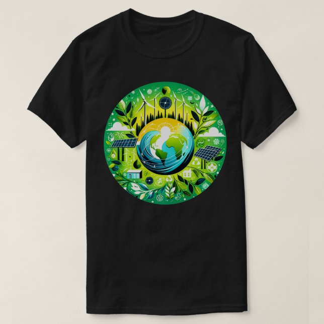Förnybar energi t shirt (Design framsida)