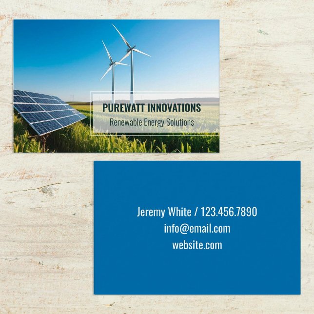 Förnybar energi visitkort (Renewable Energy Business Cards)