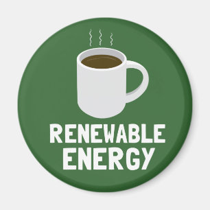 Förnybar energikaffe Kopp Magnet