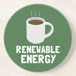 Förnybar energikaffe Kopp Underlägg Sandsten
