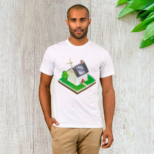 Förnybar Energis Ekohus med Solpaneler T Shirt