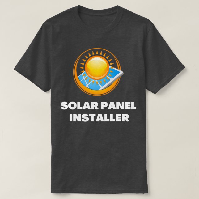 Förnybar Grönt för solpanelsinstallation T Shirt (Design framsida)