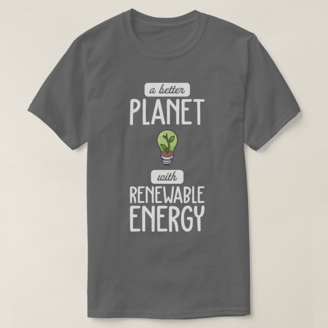 Förnybara energikällor I elektricitet i energiöver T Shirt (Design framsida)