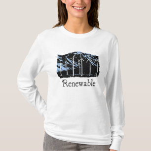 Förnybara vindenergikvinna Hoodie Tröja